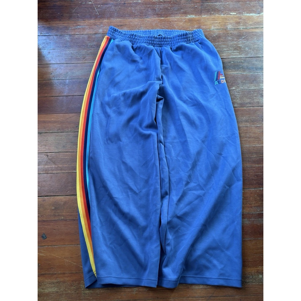 Aldi Gear Sweatpants Size M Oversized Wide Leg Stripes And Embroidery Logo